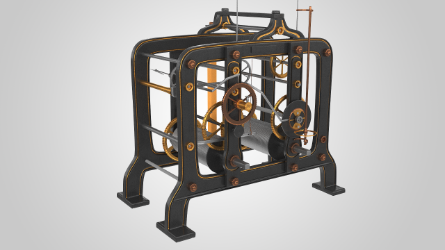 Tower Clock Mechanism 3D Model