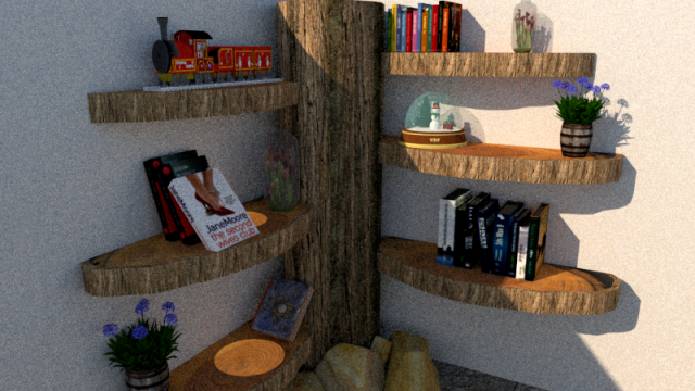 Tree wood library 3D Model
