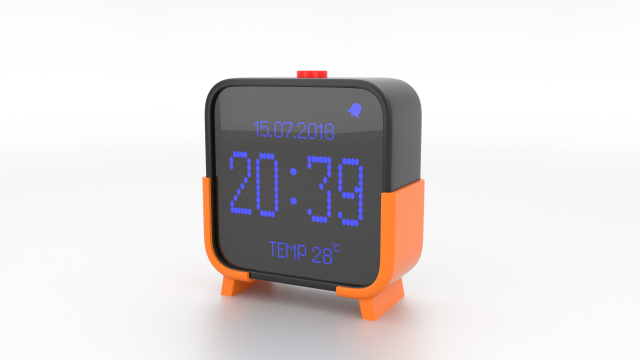 Digital clock H-100 3D Model