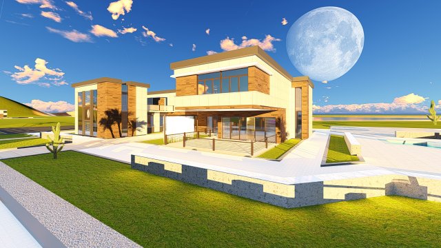 Villa Modern 3D Model