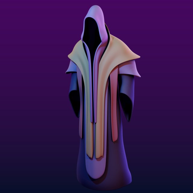Two Magic Robes Low-Poly Subdiv ready 3D Model