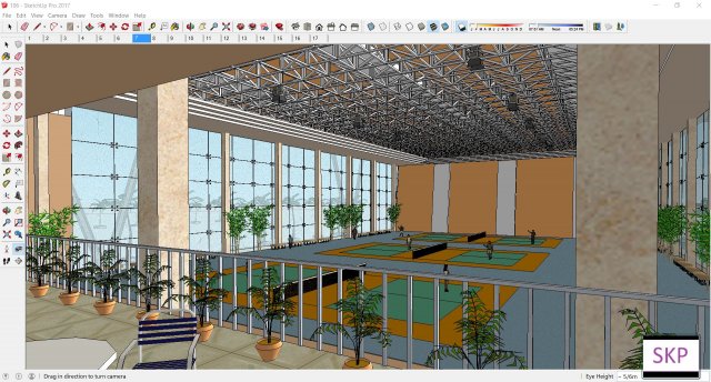 Sketchup sport building 106 3D Model