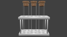 Tubes in stand Free 3D Model