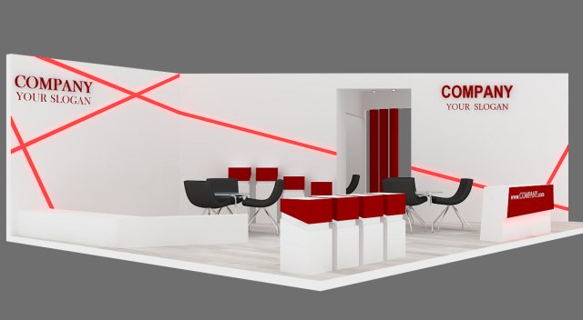 Exhibition stand 02 3D Model