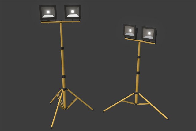 LED Work Light Stand 3D Model