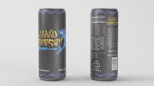 Mako Energy Drink 3D Model
