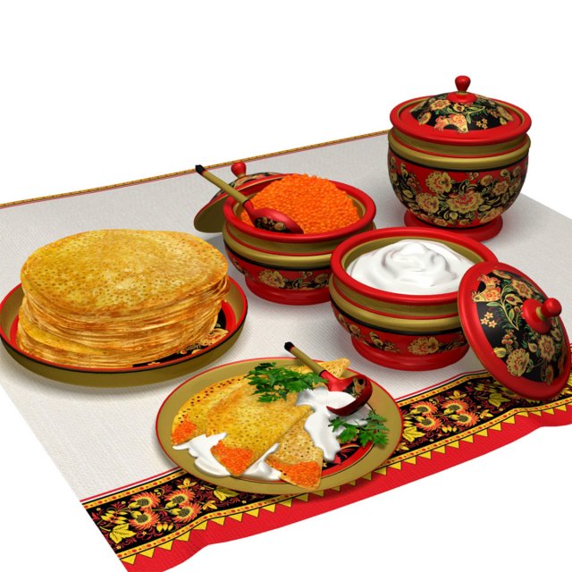 Ethnic Food Set 2 3D Model