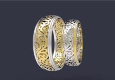 Wedding Rings 20 3D Model