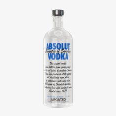 Absolut Vodka Bottle 3D Model