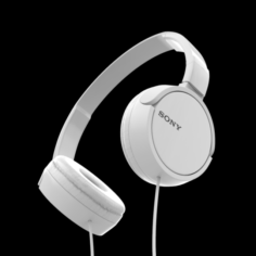 Sony MDRZX110 Headphones white 3D Model