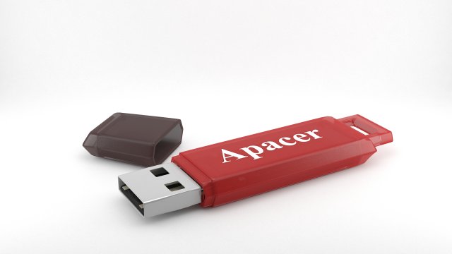 3D USB Flash Apacer 3D Model