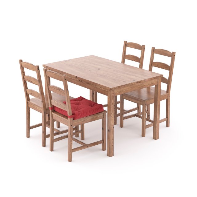 Table Chair Ikea Jokmokk 3D Model
