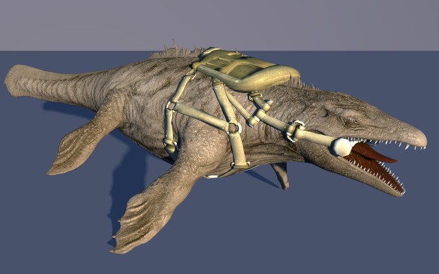 Mosasaurus Dinosaur 3D Model
