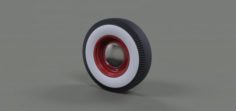 Wheel from retro car 3D Model