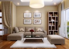 Villa livingroom tradition 3D Model