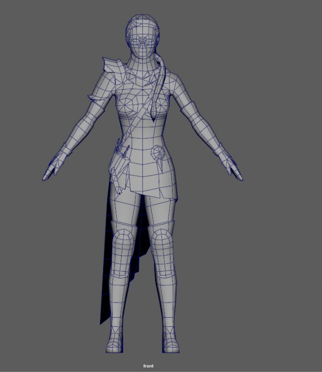 Ninja Woman 3D Model