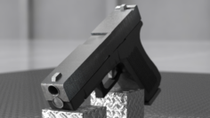Glock 18 Metallic 3D Model