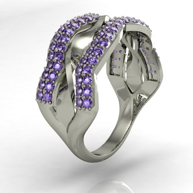 Fashion right hand ring 3D Model