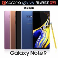 Samsung GALAXY Note 9 all colors 3D Model