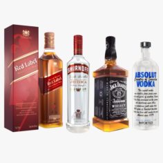 Alcohol Bottle Vodka Whisky Collection 3D Model