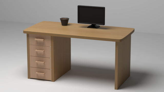 Work Desk 3D Model