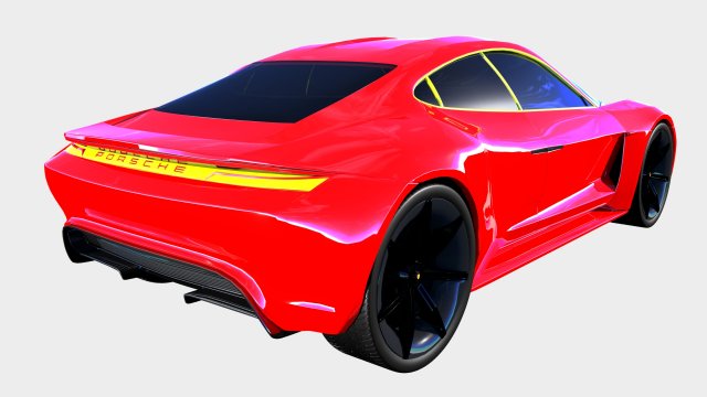 Porsche Mission E 3D Model