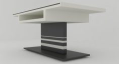 Modern dining table -Trin- 3D Model