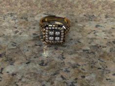 Ring with diamonds 3D Model