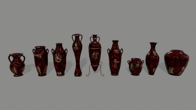 Vase set 3D Model