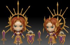 Leona chibi of LOL 3D Model