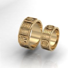 Wedding rings evangelists 3D Model