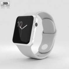 Apple Watch Edition Series 2 38mm White Ceramic Case Cloud Sport Band 3D Model