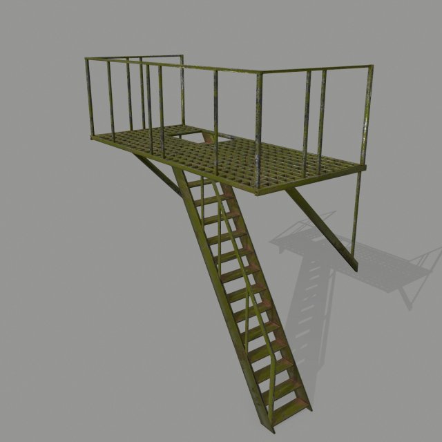 Fire Escape 3D Model