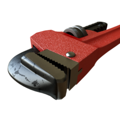 Adjustable Pipe Wrench 3D Model