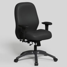 Black Office Chair high def 3D Model