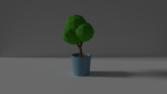 Low Poly Pot Plant 3D Model