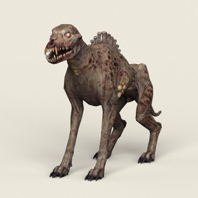 Game Ready Ghost Wolf 3D Model