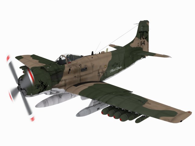 Douglas A-1 J Skyraider 3D Model