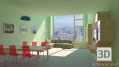 3D-Model 
Interior of an apartment in New York