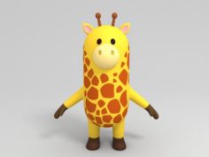 3D Cartoon Giraffe model 3D Model
