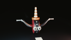 Wheelie Character 3D Model