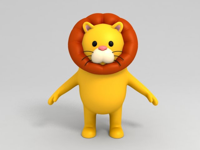 Lion Character 3D Model