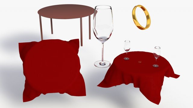 Valentines Day Set 3D Model