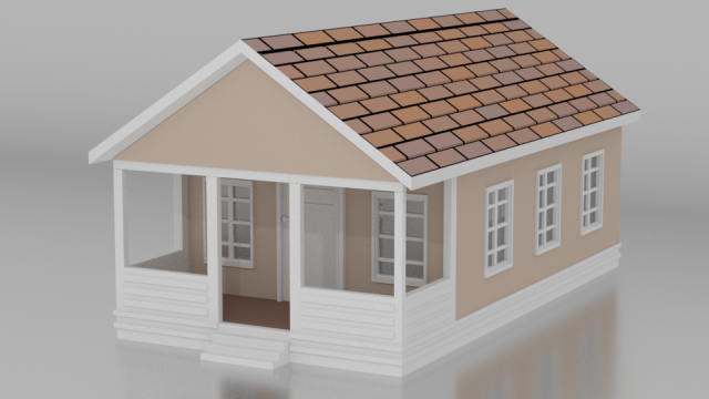 Simple House model Free 3D Model