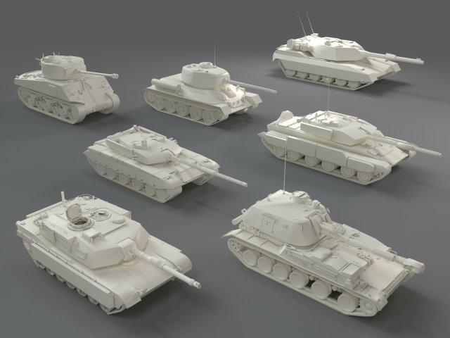 Tanks7 pieces – part-3 3D Model