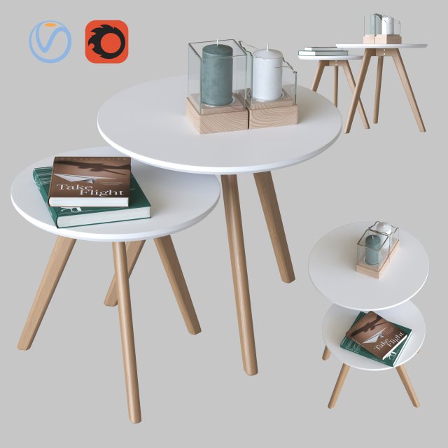Coffee tables Signal Milan 3D Model