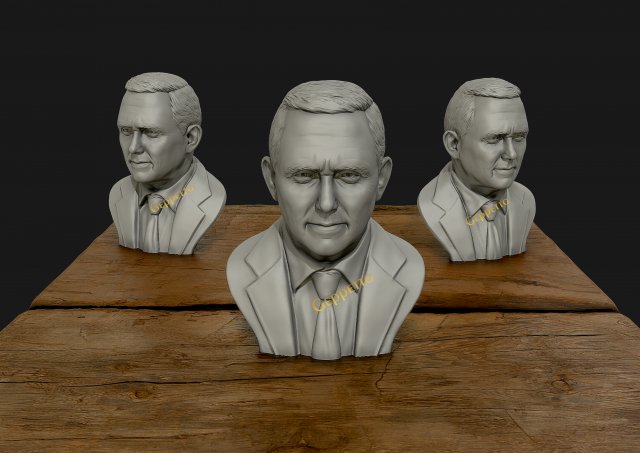 Mike Pence 3D Sculpture 3D Model