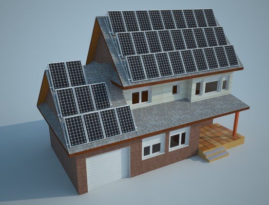 Bioclimatic house 3D Model