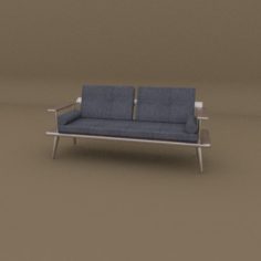 Low-Poly Sofa 3D Model