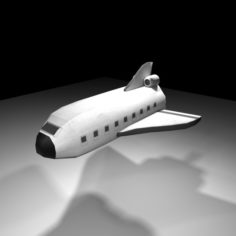 Low poly Space rocket 3D Model